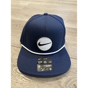 Nike Pro Cap Structured Dri-FIT Golf Hat‎ Navy Blue Snapback S/M HF7482-410 New